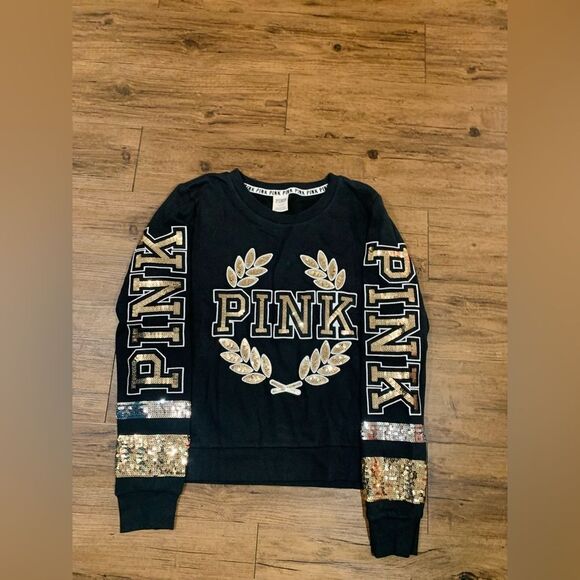 NEW PINK VS MEGA BLING RARE/ HTF SWEATER LARGE - Picture 6 of 10